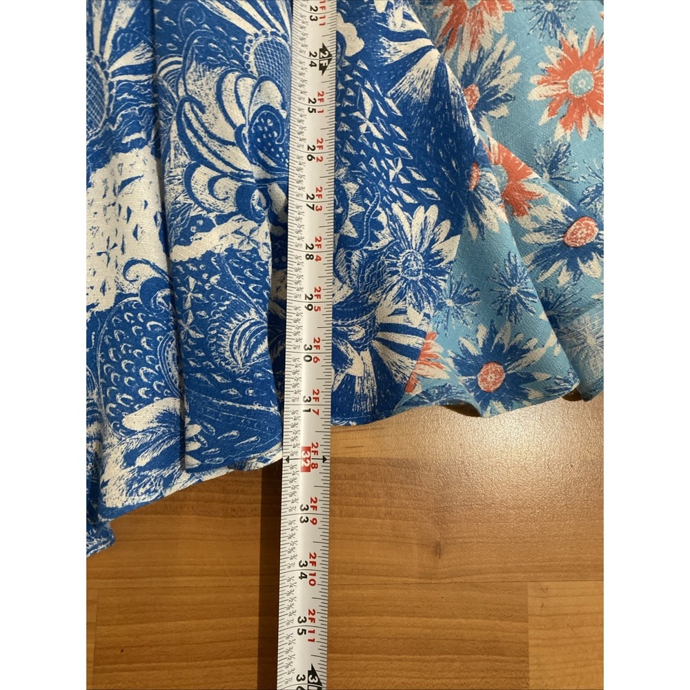 Free People Dark Star Floral Cutout Mini Dress Blue Size Small S Tropical Beachy - Picture 12 of 15